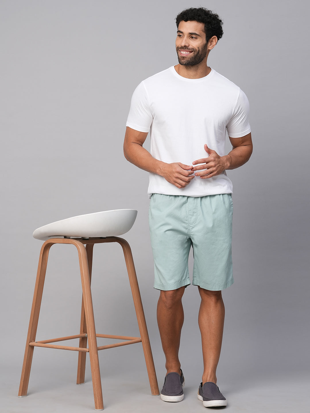 Men's Aqua Cotton Regular Fit Shorts