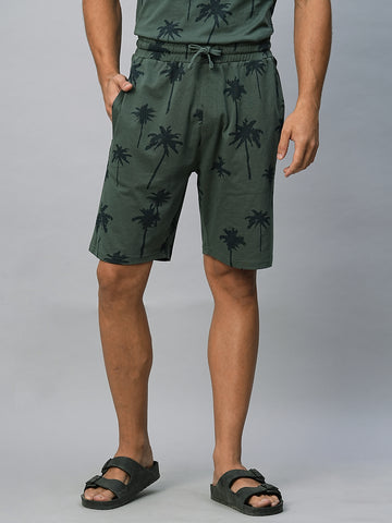 Men’s Cotton Regular Fit Shorts Green