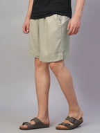 Men's Natural Linen Viscose Regular Fit Shorts