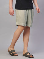 Men's Natural Linen Viscose Regular Fit Shorts