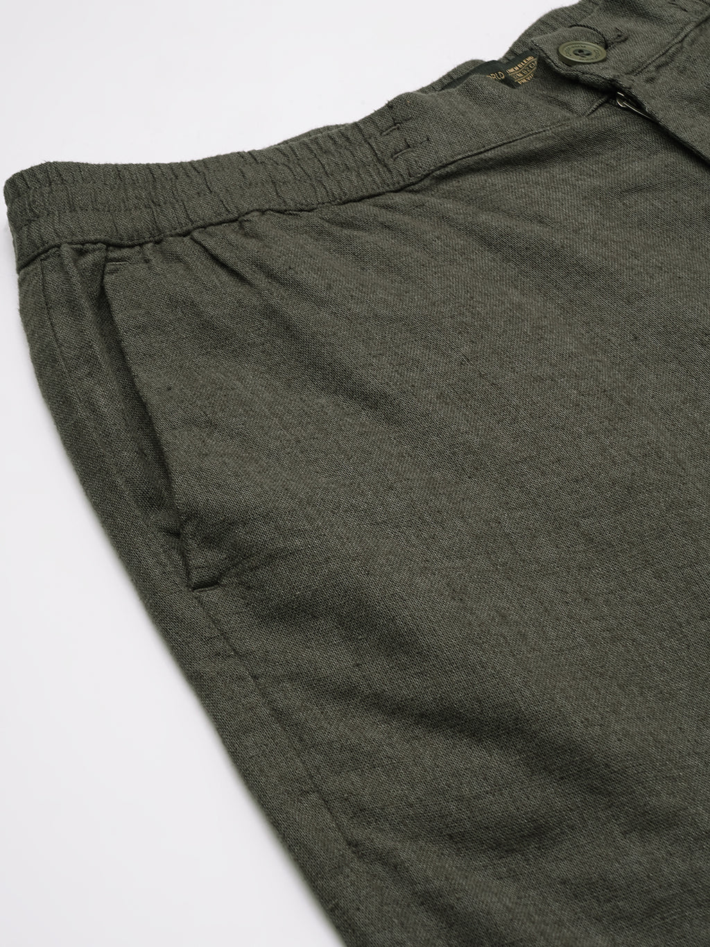 Men's Slate Grey Linen Viscose Regular Fit Shorts
