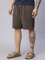 Men's Brown Organic Cotton Regular Fit Shorts
