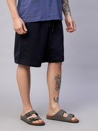 Men's Navy Organic Cotton Regular Fit Shorts