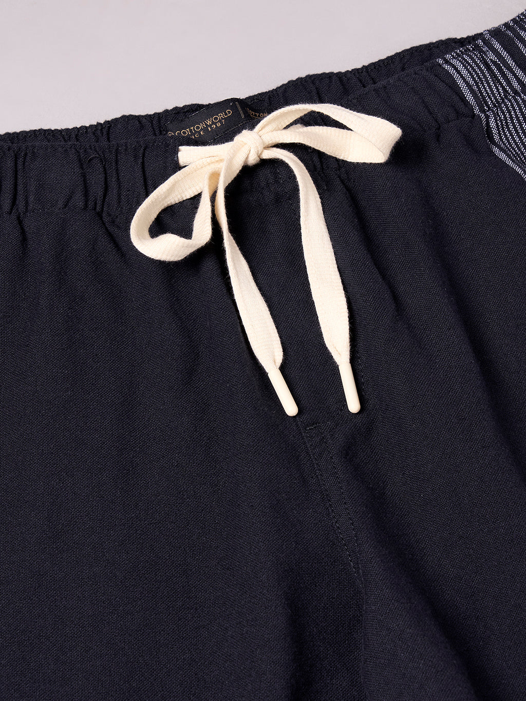 Men's Black 100% Cotton Regular Fit Shorts