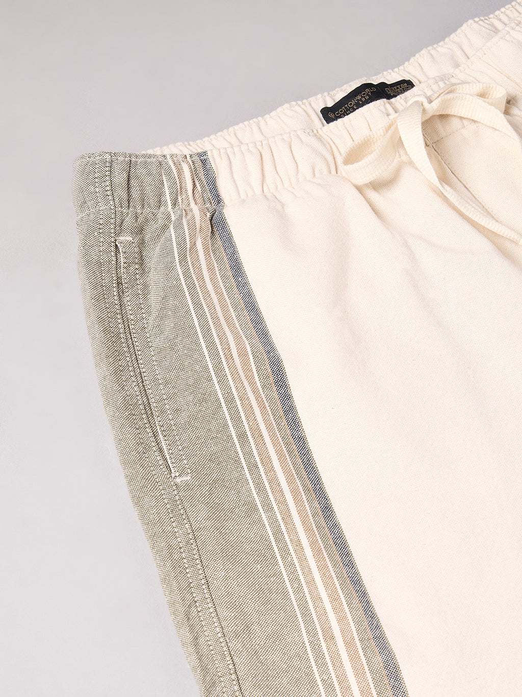 Men's Natural 100% Cotton Regular Fit Shorts