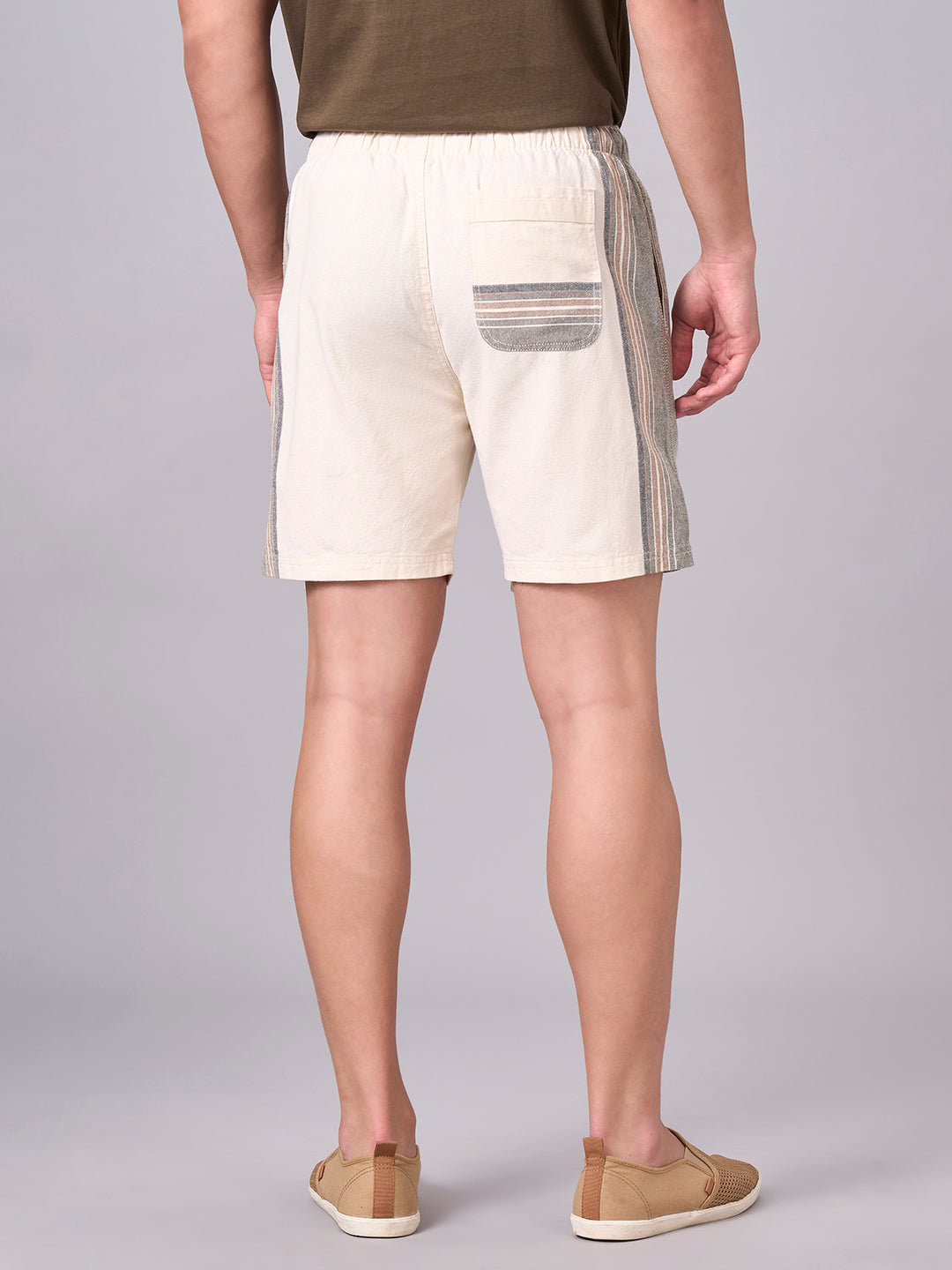 Men's Natural 100% Cotton Regular Fit Shorts