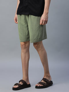 Men’s Linen Viscose Regular Fit Short Green