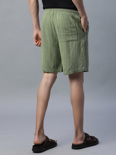 Men’s Linen Viscose Regular Fit Short Green