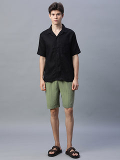 Men’s Linen Viscose Regular Fit Short Green