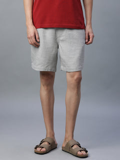 Men's 100% Cotton Drawstring Shorts Grey