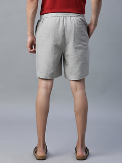 Men's 100% Cotton Drawstring Shorts Grey