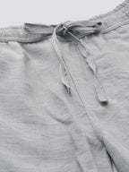 Men's Grey 100% Cotton Regular Fit Shorts