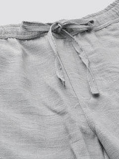 Men's 100% Cotton Drawstring Shorts Grey