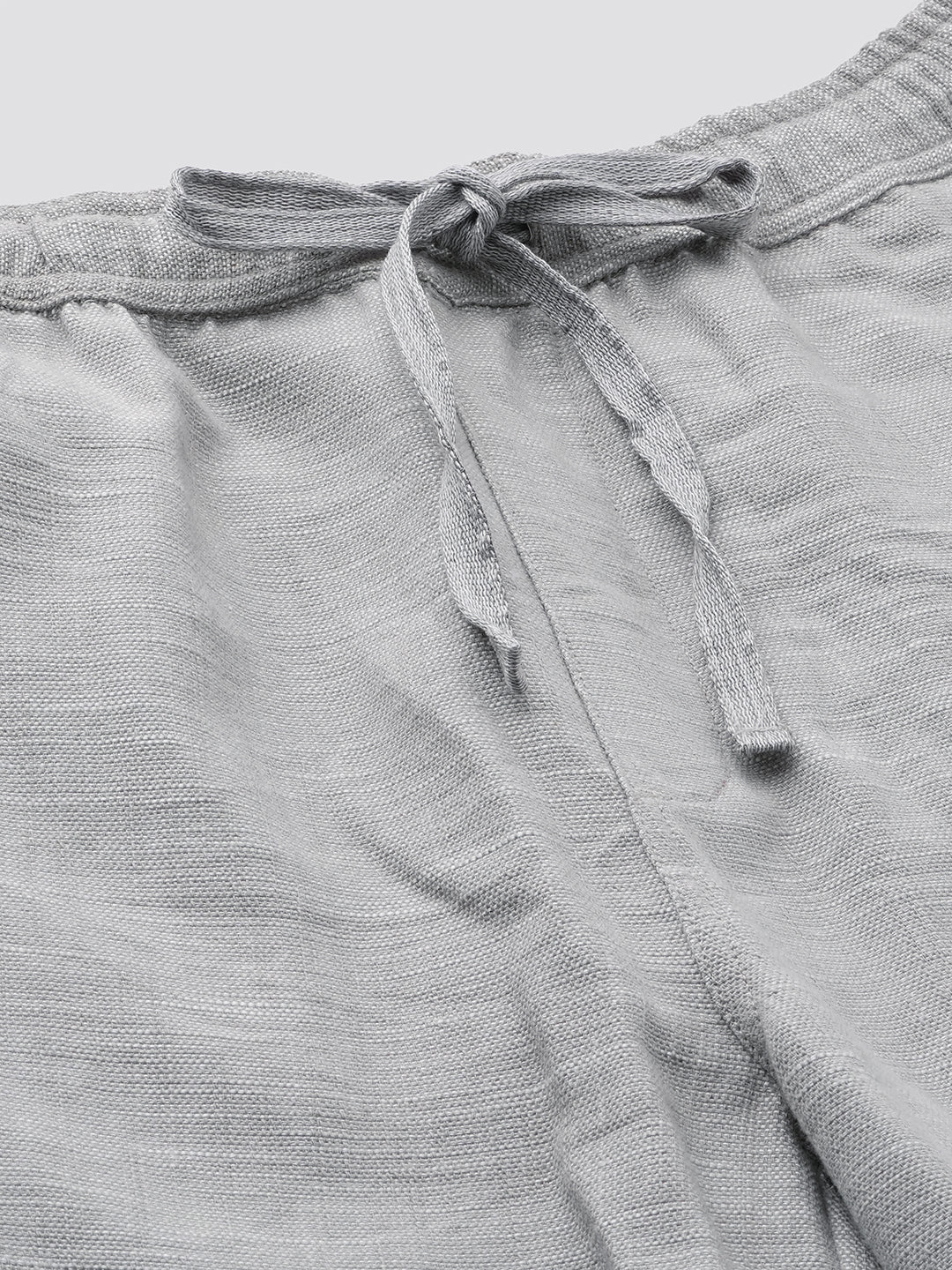 Men's Grey 100% Cotton Regular Fit Shorts