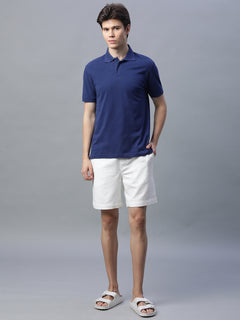Men's 100% Cotton Drawstring Shorts White