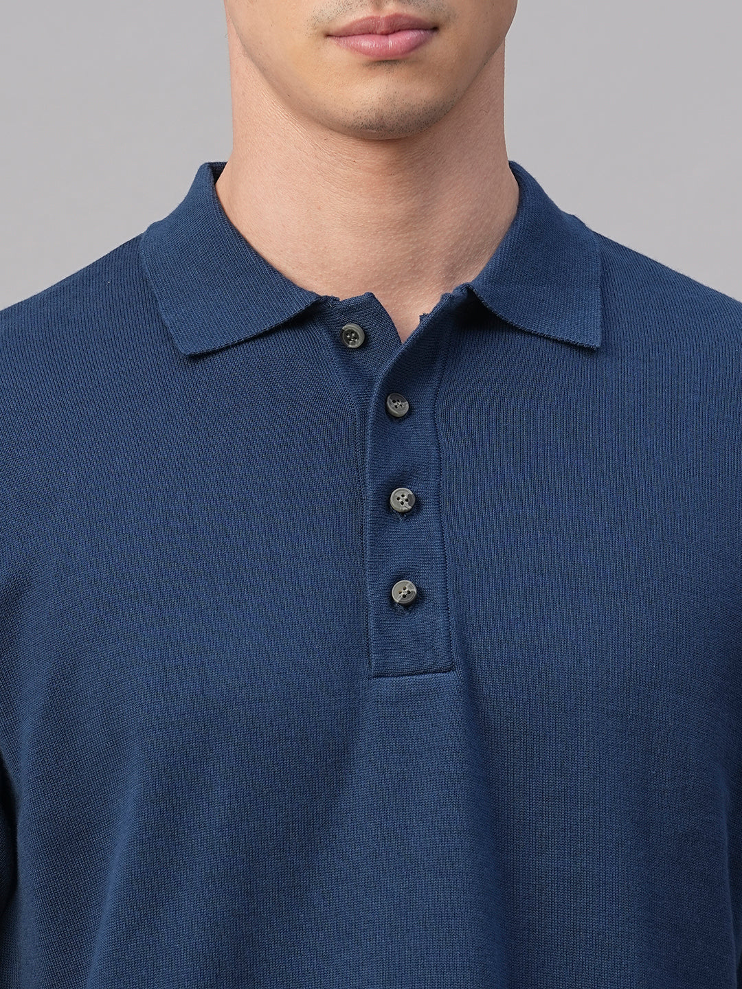 Men's Dark Blue 100% Cotton Regular Fit Tshirt