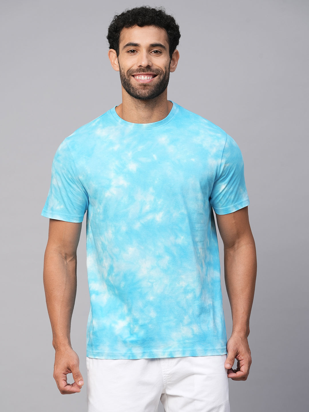 Men's Cotton Aqua Regular Fit Tshirt