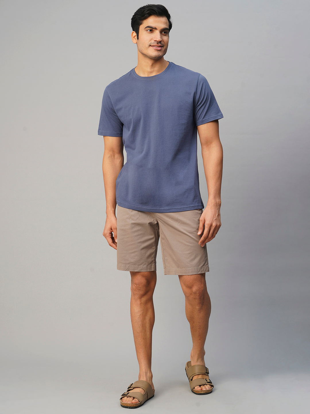 Men's Marine Cotton Regular Fit Tshirt