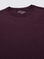 Men's Wine 100% Cotton Regular Fit Tshirt