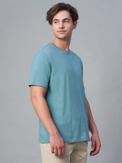Men’s Cotton Regular Fit Crew Neck T-Shirt Blue