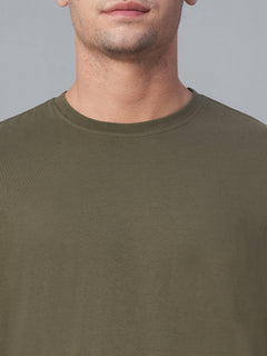 Men’s Cotton Regular Fit Crew Neck T-Shirt Brown