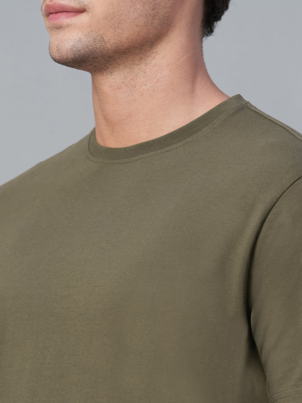 Men's Brown 100% Cotton Regular Fit Tshirt