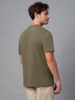 Men’s Cotton Regular Fit Crew Neck T-Shirt Brown