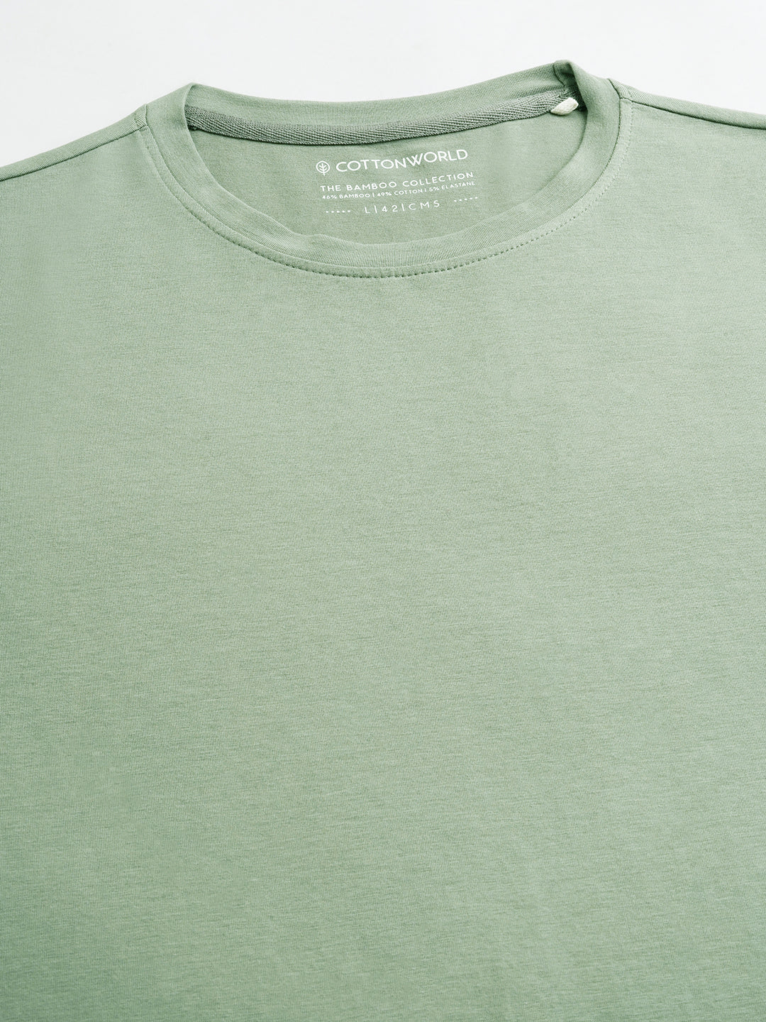 Men's Green 100% Cotton Regular Fit Tshirt