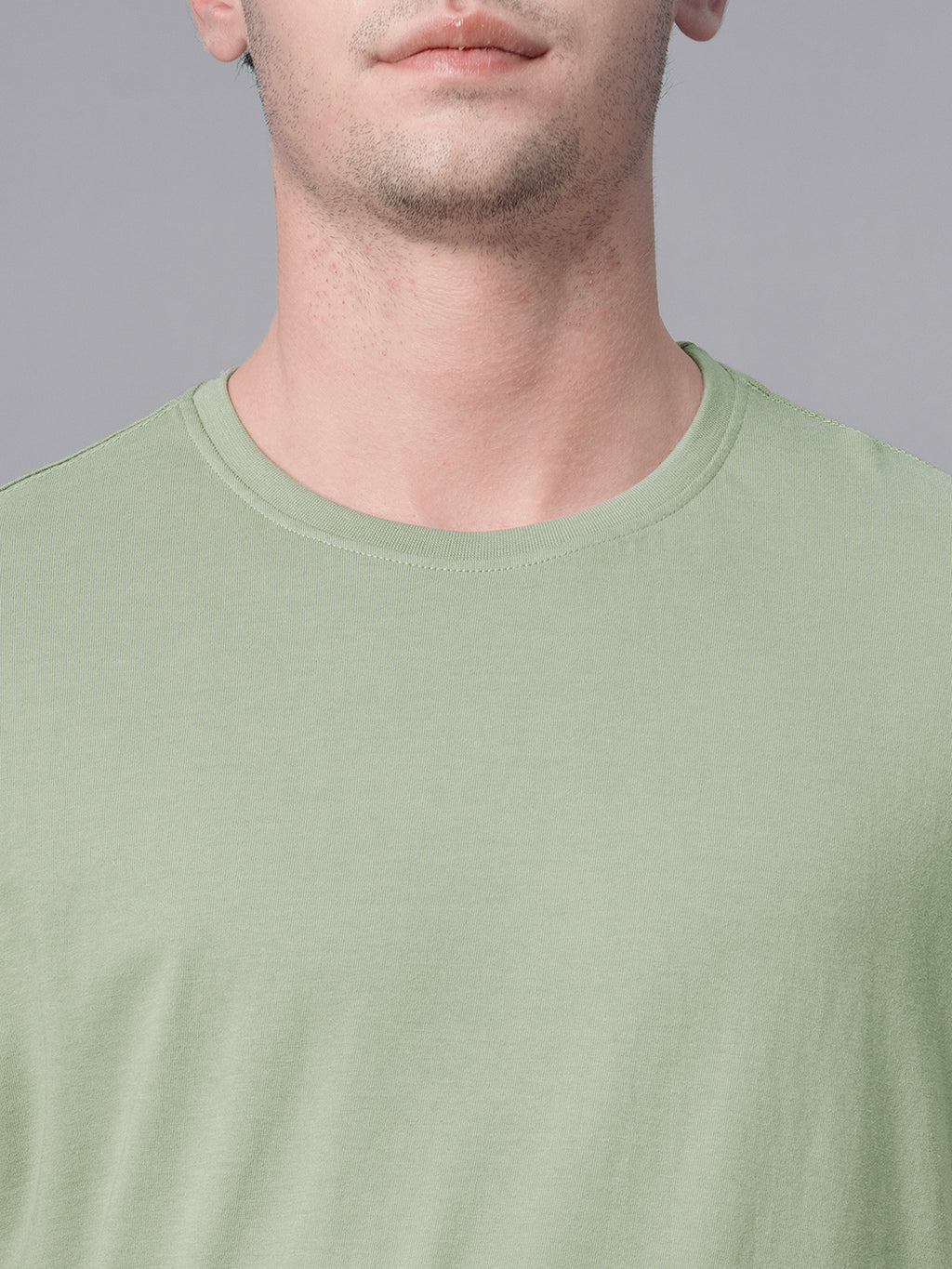 Men's Green 100% Cotton Regular Fit Tshirt