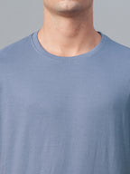 Men's Lavender 100% Cotton Regular Fit Tshirt