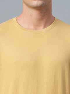 Men’s Cotton Regular Fit T-Shirt Mustard