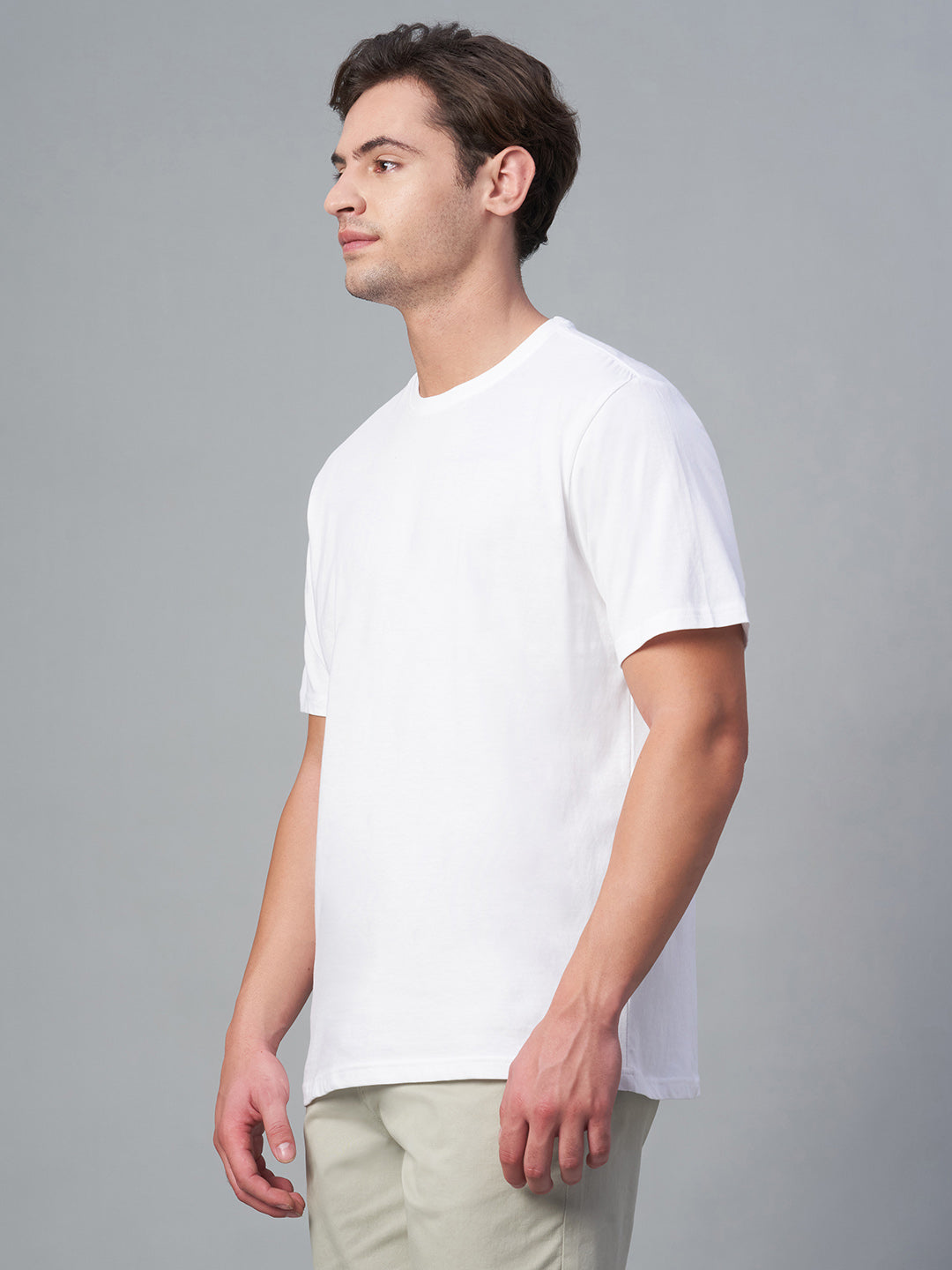 Men’s Cotton Regular Fit Crew Neck T-Shirt White