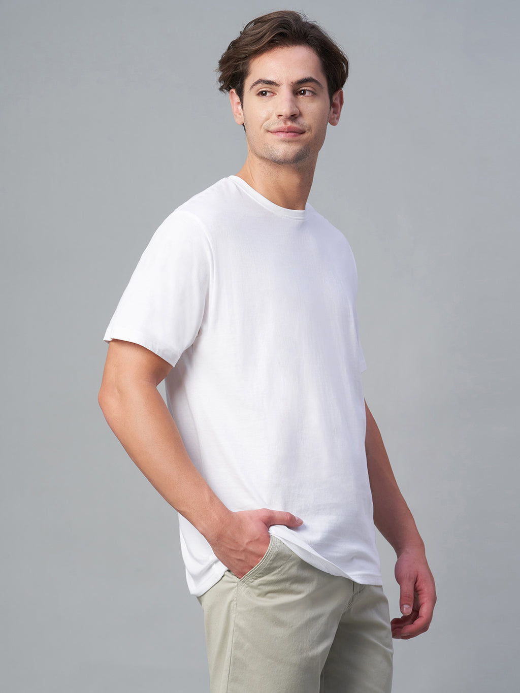 Men’s Cotton Regular Fit Crew Neck T-Shirt White