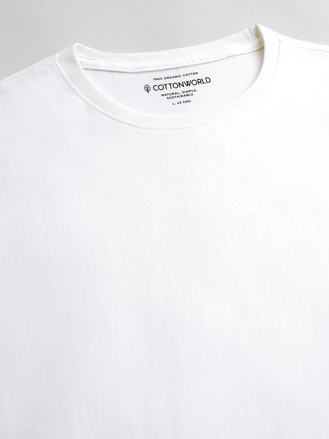 Men’s Cotton Regular Fit Crew Neck T-Shirt White