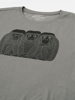 Men's Grey 100% Cotton Regular Fit Tshirt