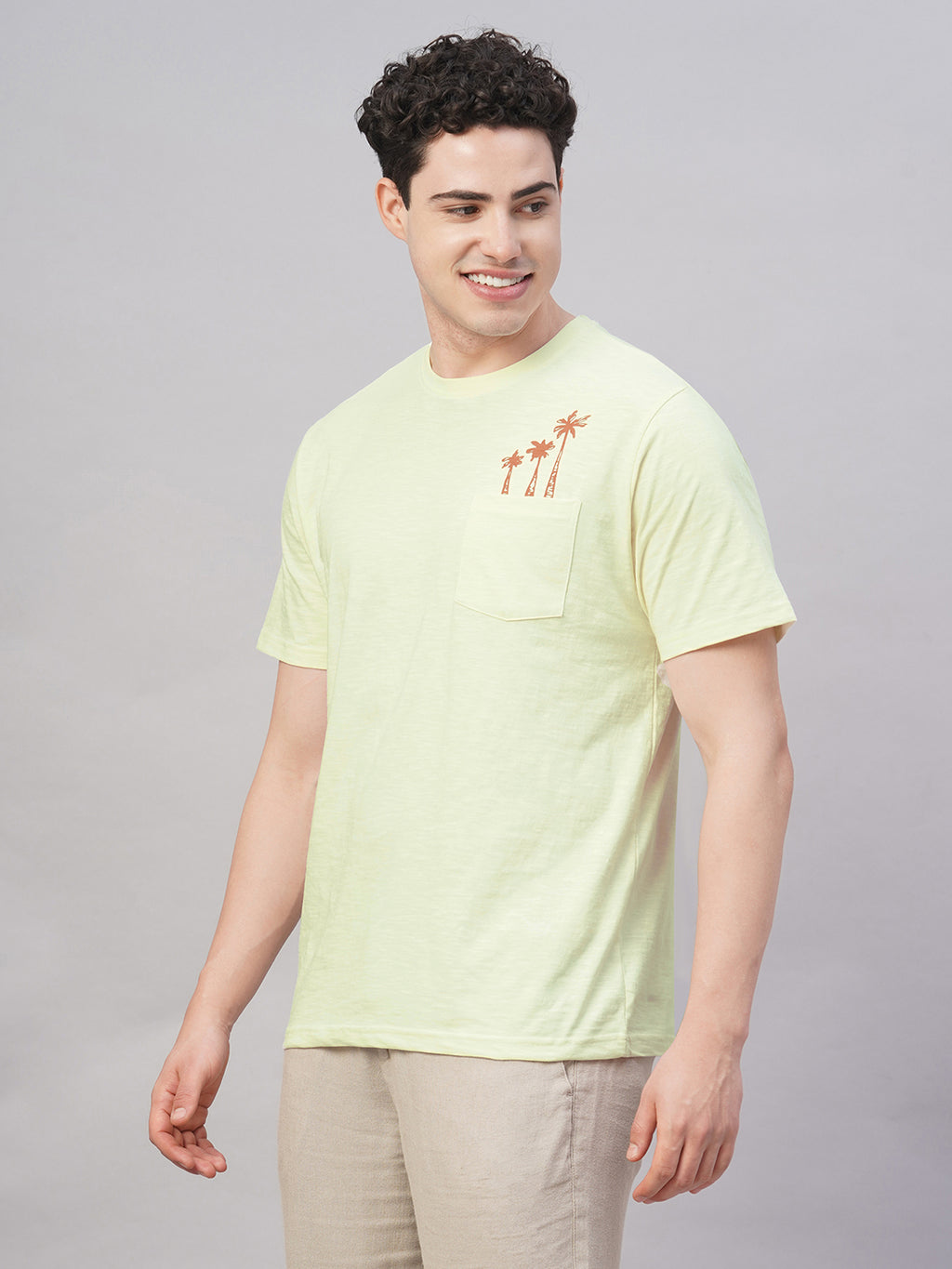 Men's Natural 100% Cotton Regular Fit Tshirt