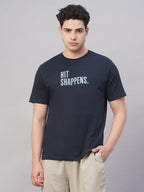Men's Navy 100% Cotton Regular Fit Tshirt