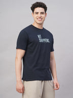 Men's Navy 100% Cotton Regular Fit Tshirt