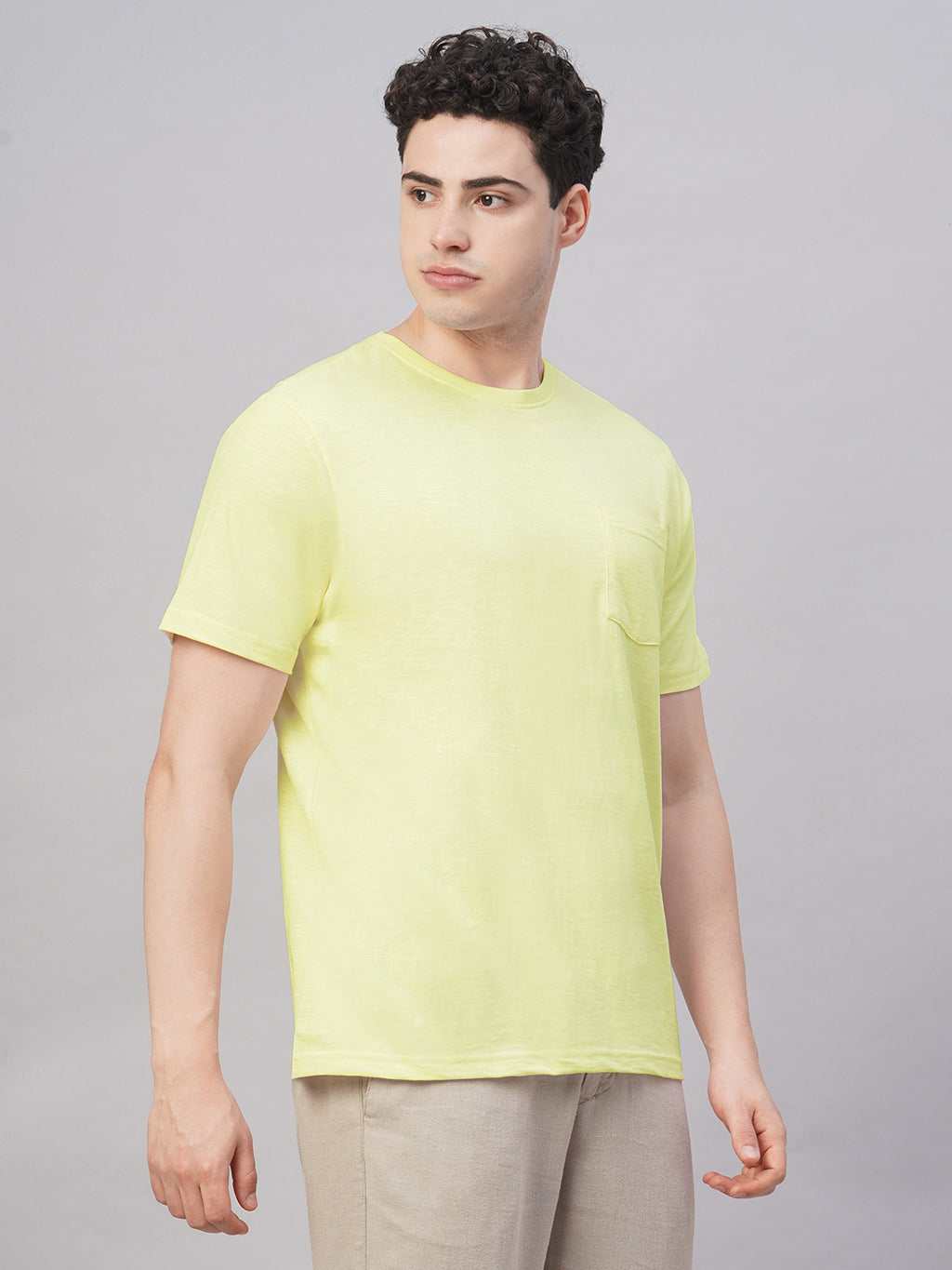 Men's Natural 100% Cotton Regular Fit Tshirt