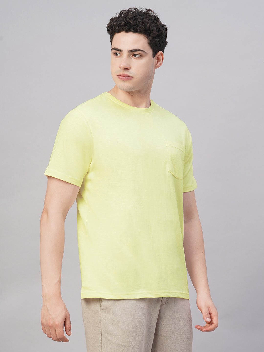 Men's Natural 100% Cotton Regular Fit Tshirt