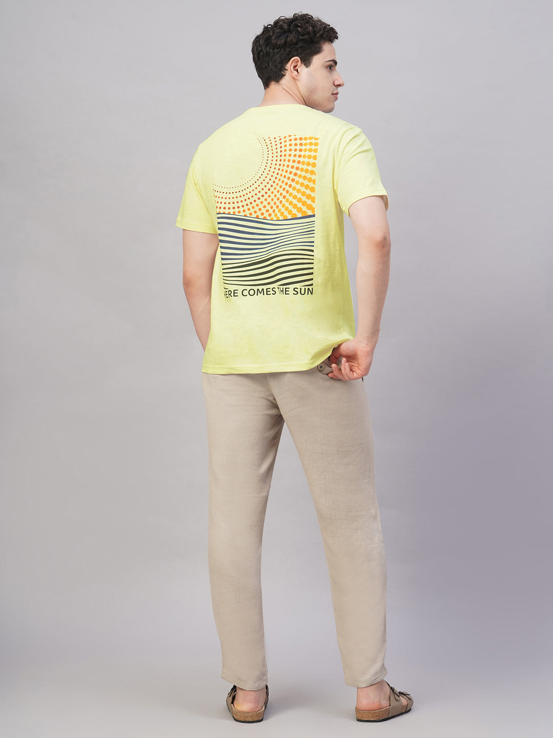 Men's Natural 100% Cotton Regular Fit Tshirt