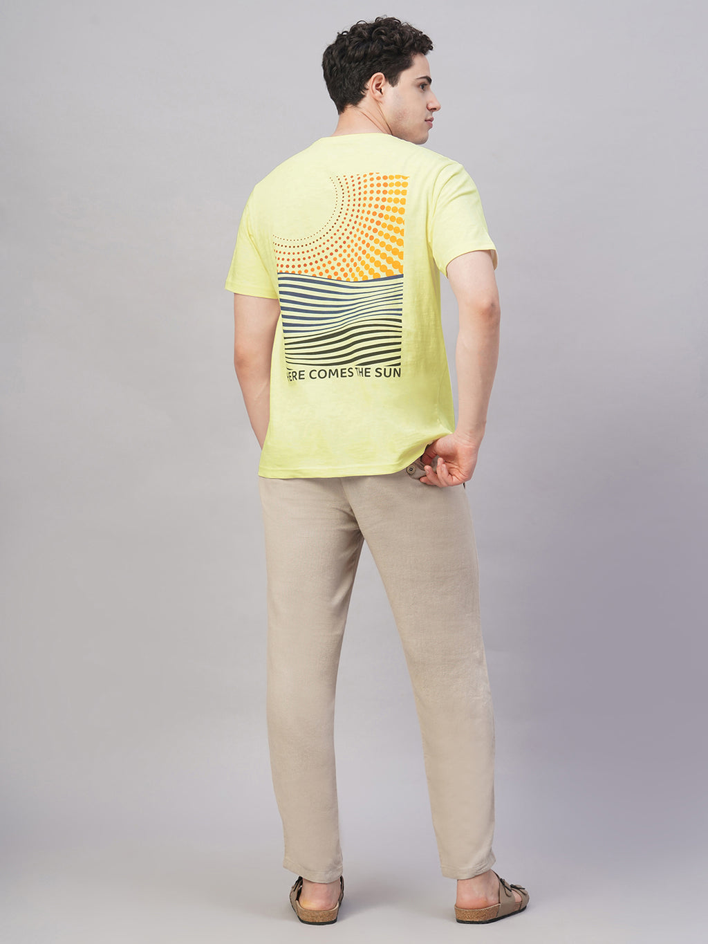 Men's Natural 100% Cotton Regular Fit Tshirt