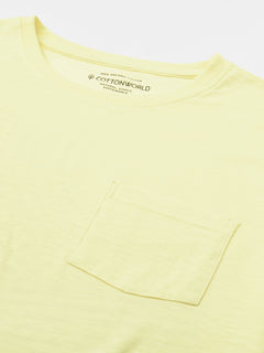 Men's 100% Cotton Chest Pocket T Shirt Natural