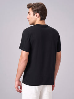Men’s Cotton Regular Fit Half Sleeve T-Shirt Black