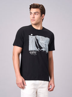 Men’s Cotton Regular Fit Half Sleeve T-Shirt Black