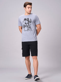 Men’s Cotton Regular Fit Half Sleeve T-Shirt Grey