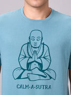 Men's Aqua 100% Cotton Regular Fit Tshirt