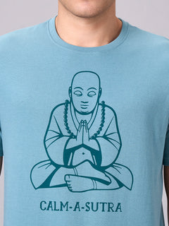 Men’s Cotton Regular Fit Half Sleeve T-Shirt Aqua