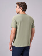 Men's Green 100% Cotton Regular Fit Tshirt