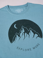 Men's Aqua 100% Cotton Regular Fit Tshirt